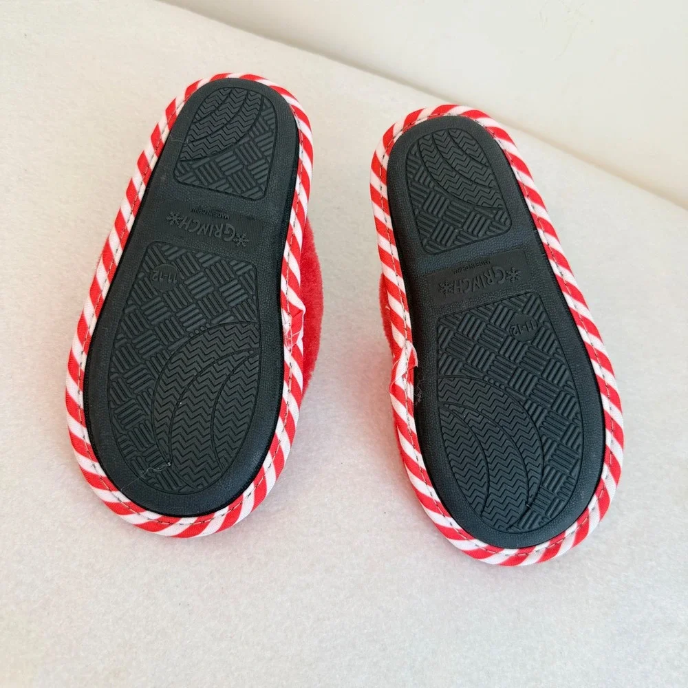 Dr Seuss Grinch Cindy Lou Who Christmas Slippers Womens Size 11-12 Red